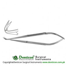 Micro Vascular Scissors Delicate Blades - Angled 125° Stainless Steel, 16.5 cm - 6 1/2"